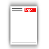 Brevpapir hvid A4 - MED LOGO