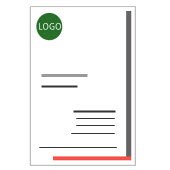 Firmenvisitenkarten mit fixiertem Layout /  Hochformat - einseitig