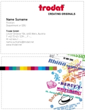 Firmenvisitenkarten mit Logo - Querformat / doppelseitig