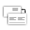 Business cards without graphics / double-sided – various background colours