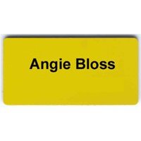 Name badge with custom logo + UK and FR flag