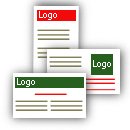 PRE-DESIGNED BUSINESS CARDS WITH FIXED LAYOUT