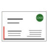 Business cards for companies with logo / landscape format – black text