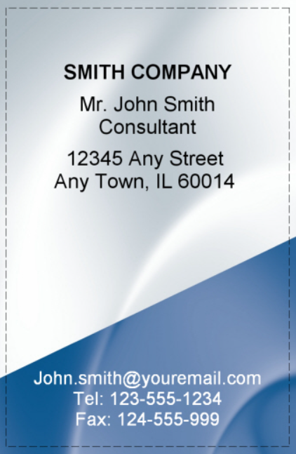 Theme Business Card - portrait one-sided