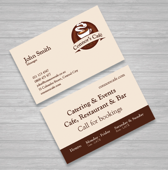 Business cards for companies with logo / double-sided – black text