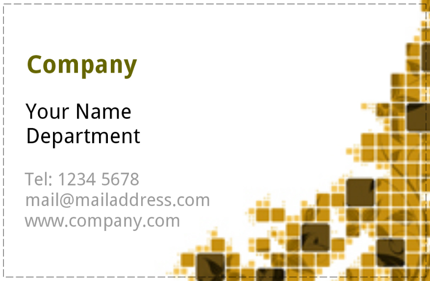 Business cards for companies with a fixed layout – landscape format