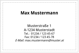 Visitenkarten schwarz