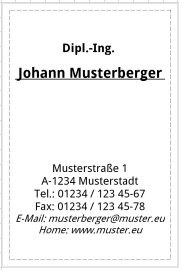 Visitenkarten schwarz