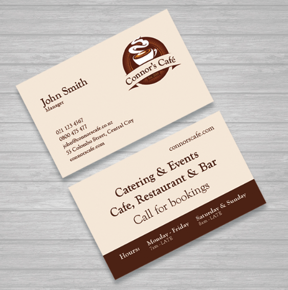 Business Cards with logo - landscape / double sided