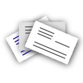 Tarjetas de Visita Business con texto solo / Horizontal - diferentes colores de fondo letras negras
